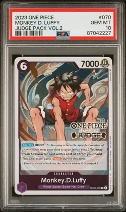One Piece Promo MONKEY D. LUFFY JUDGE PACK PSA 10 - Image 1