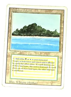 Magic The Gathering * MTG * Tropical Island * Dual Land * Revised 3rd - Image 1