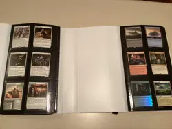 MTG THRONE OF ELDRAINE NEAR COMPLETE BASE SET W/BINDER READ - Image 1