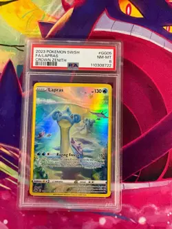 Lapras GG05/GG70 Crown Zenith English PSA Graded 8 Pokemon TCG - Image 1