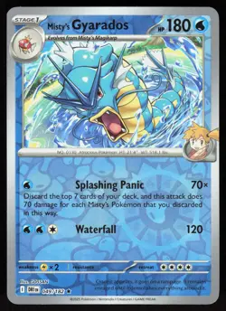 Misty's Gyarados 049/182 Rare Destined Rivals Pokemon Reverse Holo Near Mint - Image 1