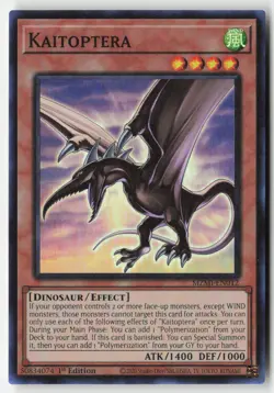 Yugioh - Kaitoptera MZMI-EN012 1st Edition - Super Rare - Image 1