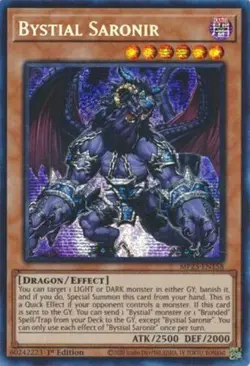 *** BYSTIAL SARONIR *** 1ST EDITION PRISMATIC SECRET RARE MP23-EN158 YUGIOH! - Image 1
