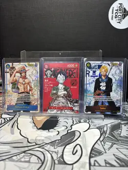 One Piece Card Lot - Eng. Ace / Eng. Sabo / Jap. Luffy - Image 1