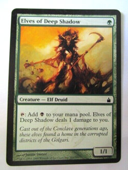MTG Elves Of Deep Shadow Ravnica City Of Guilds Common Light Play!! - Image 1