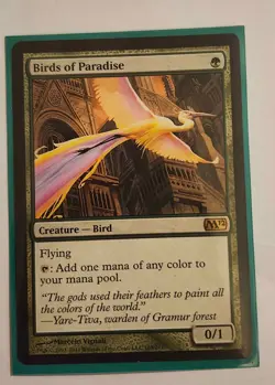 MTG Birds Of Paradise (M12) Core Set 2012 Regular Rare 165/249 - Image 1