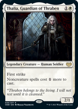 1x Thalia, Guardian of Thraben NM-Mint, English Innistrad: Crimson Vow MTG Magic - Image 1