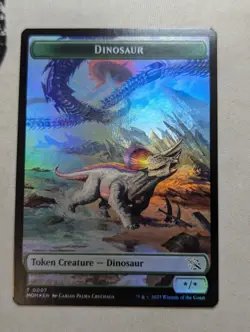 Token - Dinosaur & Elemental - MTG - MOM 0007 & 0009 - FOIL - Image 1