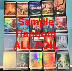20x Random ALL FOIL Full Art Basic Lands lot - MTG Magic Land NM bulk set - Image 1