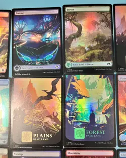 20x Random ALL FOIL Full Art Basic Lands lot - MTG Magic Land NM bulk set - Image 2