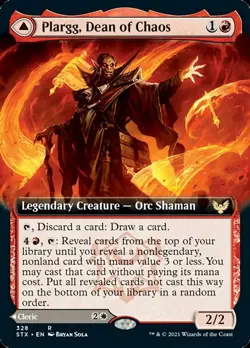 Plargg, Dean of Chaos // Augusta, Dean of Order (Extended Art) [Strixhaven: - Image 1