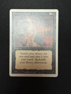 Demonic Tutor - Magic The Gathering - MTG 3ED - Revised - EX+ White Border - Image 5