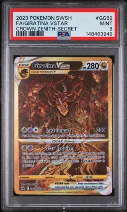 2023 POKEMON SWORD & SHIELD CROWN ZENITH SECRET FULL ART/GIRATINA VSTAR PSA 9 - Image 1