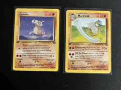 Pokemon Marowak 39/64 + Cubone 50/64 1st Edition Jungle WOTC VINTAGE - Fast ship - Image 2