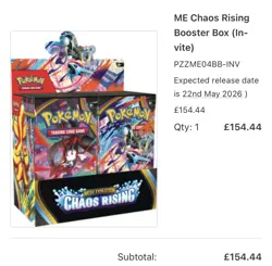 Pokemon TCG Chaos Rising Booster Box 36 Packs - Image 3