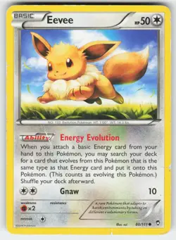 Eevee 80/111 Common Furious Fists Pokemon Heavily Played - Image 1