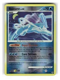 Suicune 19/132 Holo Rare Secret Wonders Pokemon Reverse Holo Damaged - Image 1
