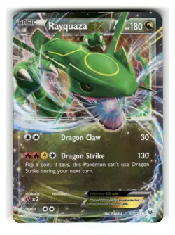Rayquaza EX 60/108 Holo EX Rare Roaring Skies Pokemon Damaged - Image 1