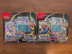 LOT OF 2 - Pokemon PHANTASMAL FLAMES Weavile and Sneasel 3-Pack Blister Set! - Image 1