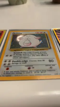 Pokemon TCG Chansey Holo Rare Base Set 3/102 English 1999 Basic 120 HP - Image 2