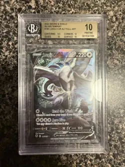 Pokemon Lugia V Silver Tempest Full Alt Art #186 BGS 10 Pristine - Image 3