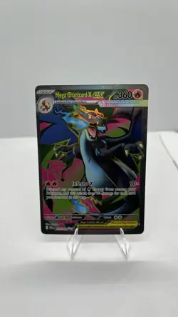 Pokemon Mega Charizard X ex Me02: Phantasmal Flames 109/094 Holo Ultra Rare 360… - Image 1