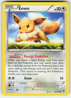 Eevee 80/111 Common Furious Fists Pokemon Lightly Played - Image 1