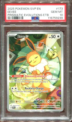 Eevee Prismatic Evolutions ETB Pokemon PSA 10 Scarlet & Violet Promo GEM MT 173 - Image 1