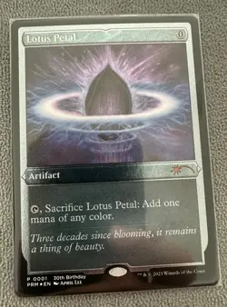 Magic The Gathering: Lotus Petal (Foil Etched), Unique Unplayed! - Image 1