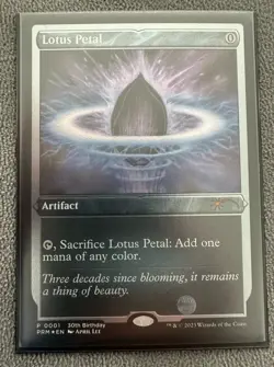 Magic The Gathering: Lotus Petal (Foil Etched), Unique Unplayed! - Image 2