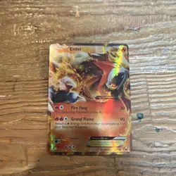 Entei EX 13/108 Dark Explorers Full Art Holo Ultra Rare Pokemon Card 180 HP 2016 - Image 2