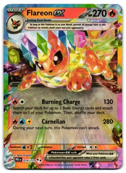 Flareon ex 014/131 - 🌊 Prismatic Evolutions Pokemon TCG Holo 🖤 - LP - Image 1