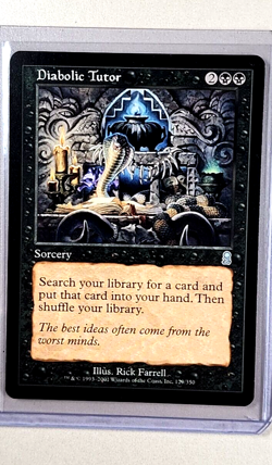 2001 MTG Magic the Gathering Odyssey #129 Diabolic Tutor Uncommon Vintage NM - Image 1