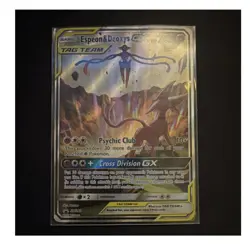 Pokemon TCG Espeon & Deoxys GX SM240 Holo Promo TAG TEAM 260 HP English Basic - Image 1
