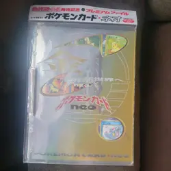 Pokemon Cards Japanese Neo Genesis Premium File Folder #1 - Sealed with 9 Cards - Image 2