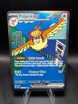 Pidgeot ex 225/197 Special Illustration SIR Rare SV03: Obsidian Flames Pokemon - Image 1
