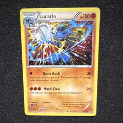 Pokemon TCG Lucario XY140 XY Promo Holo Stage 1 100 HP 2016 Fighting (EN) - Image 1