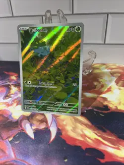 Bulbasaur 166/165 Sv: Scarlet & Violet Pokemon 151 Illustration Rare Holo - Image 2