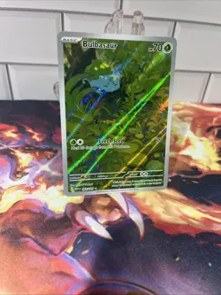 Bulbasaur 166/165 Sv: Scarlet & Violet Pokemon 151 Illustration Rare Holo - Image 3