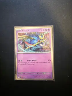 POKEMON TCG ZACIAN MEP 015 HOLO STAMPED NM BLACK STAR PROMO - Image 1