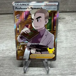 Professor's Research Professor Oak 24/25 Full Art Celebrations Pokemon Card NM - Image 1