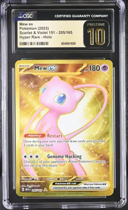 Pokemon 2023 Mew ex 205/165 Gold Hyper Rare Scarlet & Violet 151 CGC 10 PRISTINE - Image 1