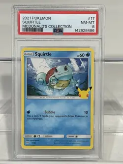 2021 Pokemon Squirtle McDonald’s Collection #17 PSA 8 - Image 1