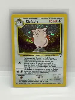 Clefable 5/130 Holo Rare Base Set 2 Pokemon Card - Image 1