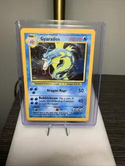 Pokemon TCG Gyarados Base Set Shadowless 1st Edition Holo Rare 6/102 1999 - DMG - Image 1