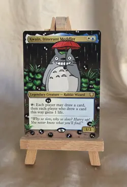 MTG Hand Painted Alter: Totoro as Kwain, Itinerant Meddler - Image 1