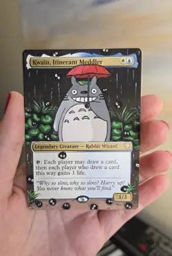 MTG Hand Painted Alter: Totoro as Kwain, Itinerant Meddler - Image 4