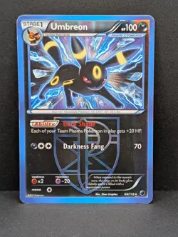 Umbreon Team Plasma 64/116 Plasma Freeze Holo Pokemon TCG Nintendo MP+ - Image 1