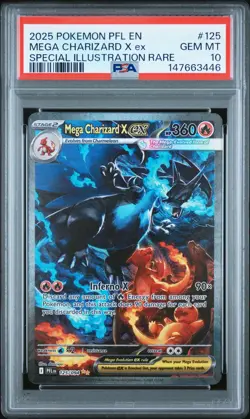 PSA 10 Mega Charizard X ex 125/094 SIR Phantasmal Flames GEM MINT Pokemon Slab - Image 1