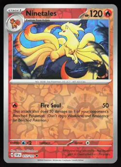 Ninetales 017/191 Uncommon Surging Sparks Pokemon Reverse Holo Near Mint - Image 1